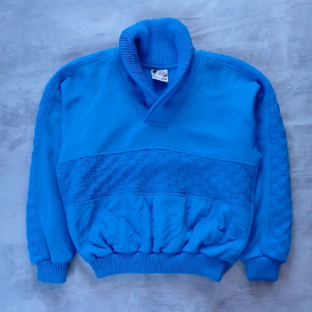Vintage 90s FREELANCE SPORTSWEAR BLUE SWEATER